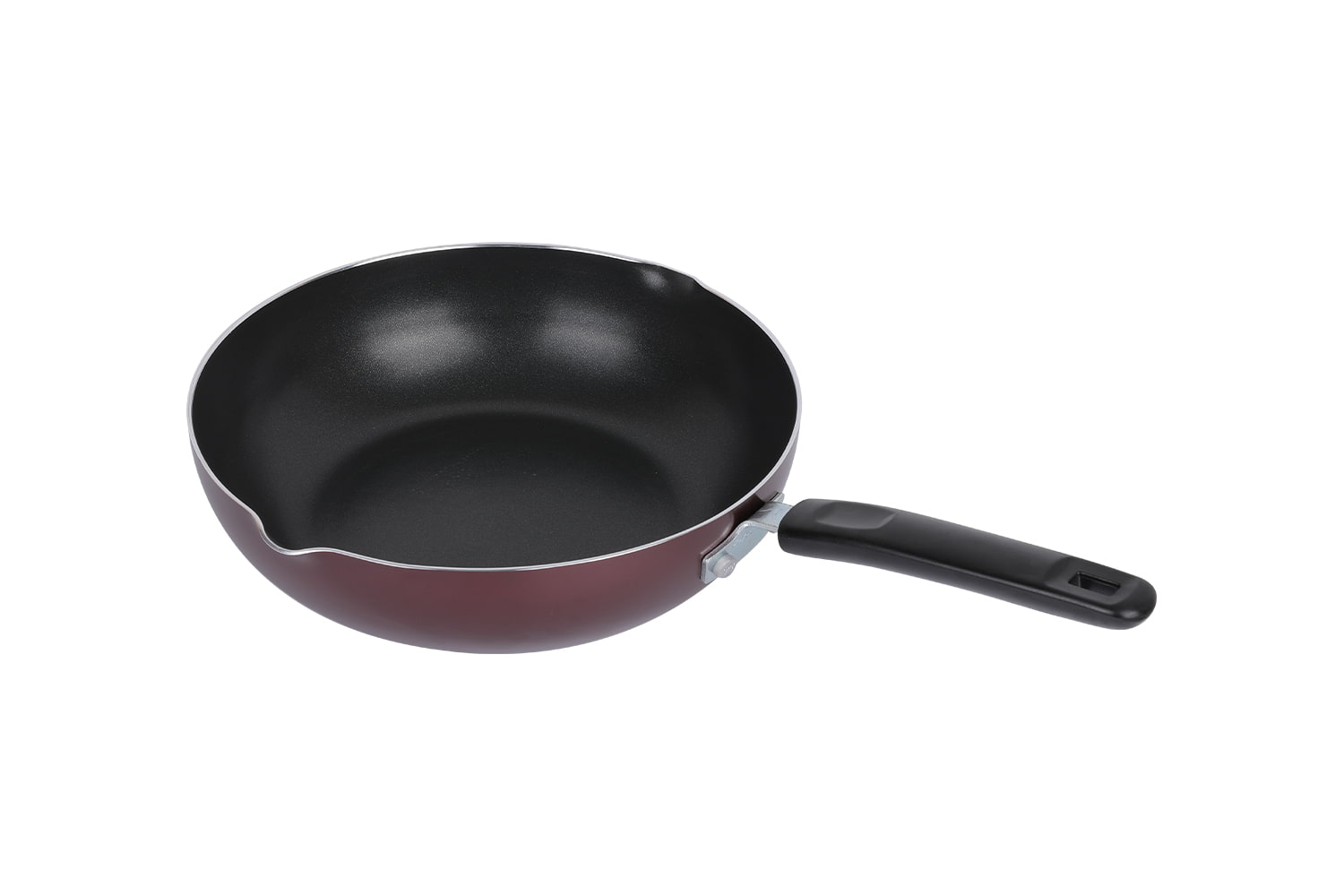 CLB2821D Wok-Cam kapaklı 28 wok, Alevli Wok, yapışmaz wok