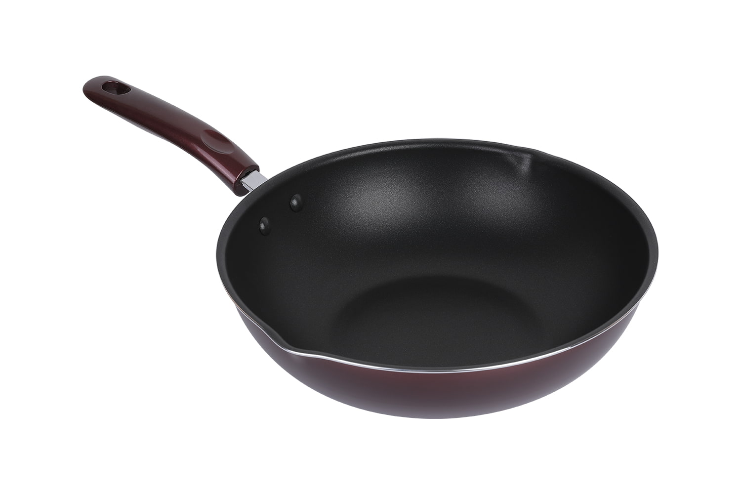 CLB3031D Wok-Cam kapaklı 30 wok, Alevli Wok, yapışmaz wok